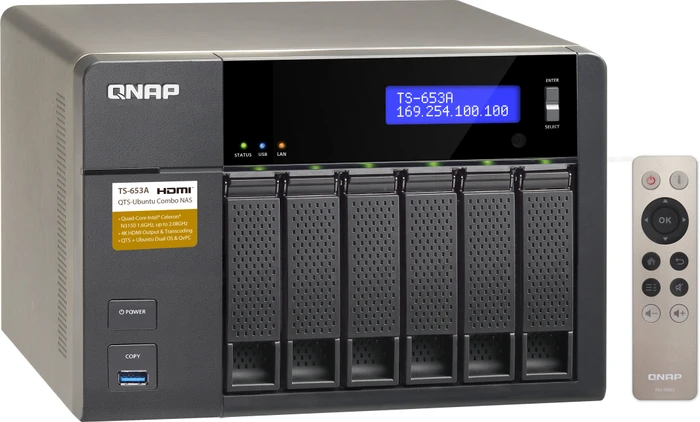 QNAP Turbo Station TS-653A-8G, 8GB RAM, 4x RJ-45 1000Base-T, 4x USB-A 3.0