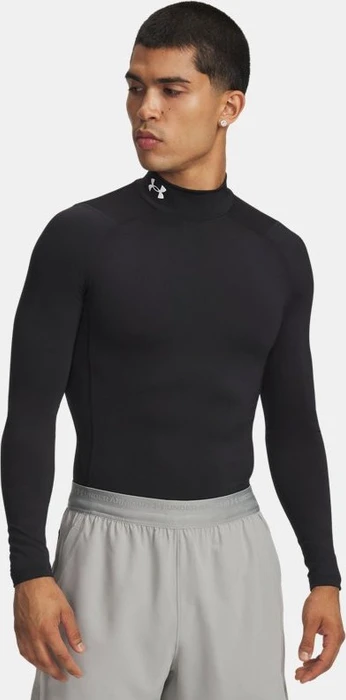 Under Armour HeatGear Armour Kompressionsshirt langarm schwarz/weiß (Herren)