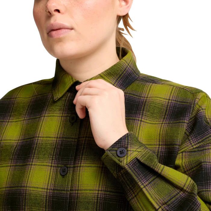 Jack Wolfskin Baja Flannel Hemd langarm check dark navy/sheer plum (Damen)