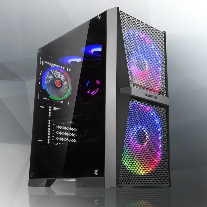 Raijintek Silenos MS Pro, schwarz, Glasfenster