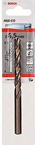 Bosch Professional HSS-Co Spiralbohrer, 8.5x75x117mm, 1 Stück