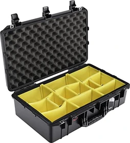 Peli Air Case 1555 Schutzkoffer mit gepolsterten Trennwänden schwarz