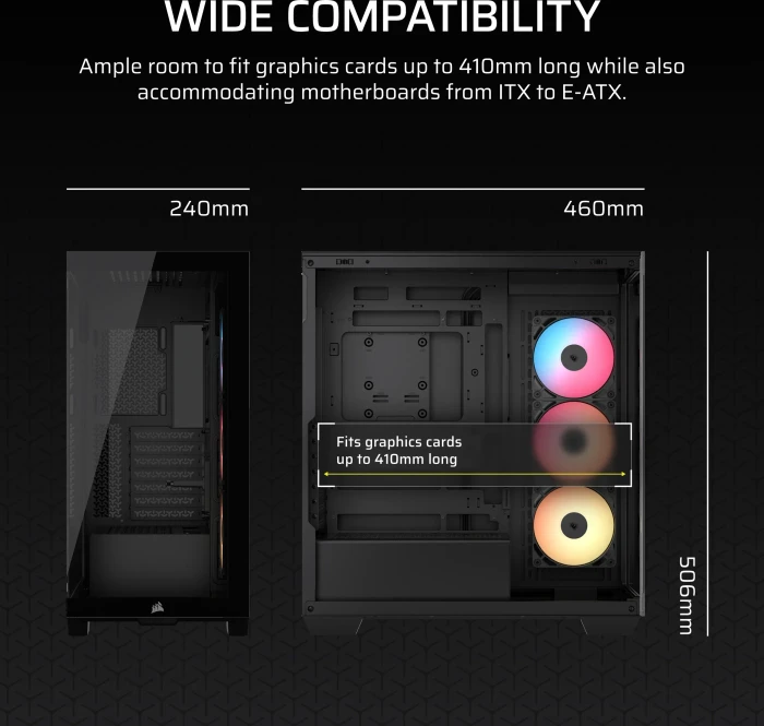 Corsair 3500X RS-R ARGB, schwarz, Glasfenster