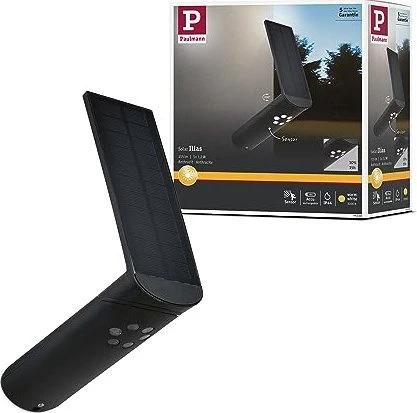 Paulmann Solar Sensor Wandleuchte Ilias 1.2W schwarz