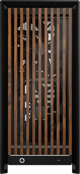 Corsair Frame 5000D RS Wood, schwarz/braun, Glasfenster