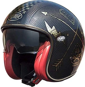 Premier Helmets Vintage Carbon NX Gold Chromed