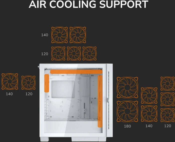 Cougar Airface ECO RGB, schwarz, Glasfenster