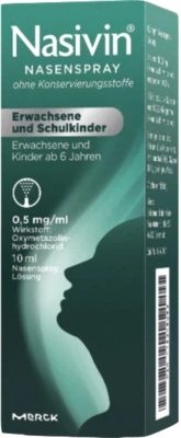 Nasivin Dosierspray ohne Konservierungsmittel für Erwachsene und Schulkinder 0.05%, 10ml