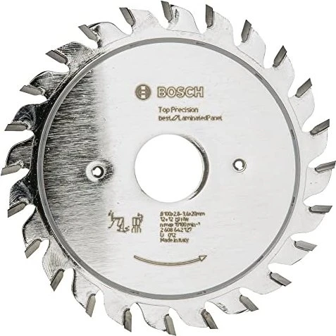 Bosch Professional Top Precision Best for Laminated Panel Kreissägeblatt 24Z, 100x3.6x20mm, 1 Stück