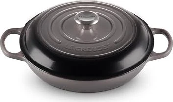 Le Creuset Gourmet-Profitopf Bräter aus Gusseisen rund 30cm 3.5l flint