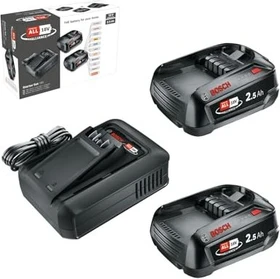 Bosch DIY Starterset 18V, 2.5Ah, Li-Ionen, 2 Akkus [5.0Ah] [90Wh]