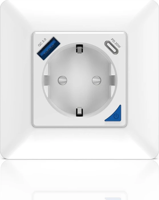 Immax Neo Nexa Smart-Innensteckdose weiß, 1x USB-C/1x USB-A, Typ F, Smart-Steckdose