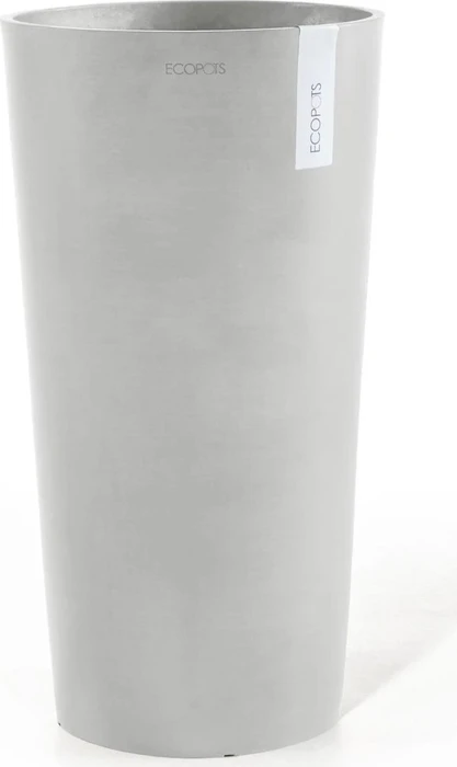 Ecopots Kunststoff-Topf Amsterdam Mid High 34cm white grey
