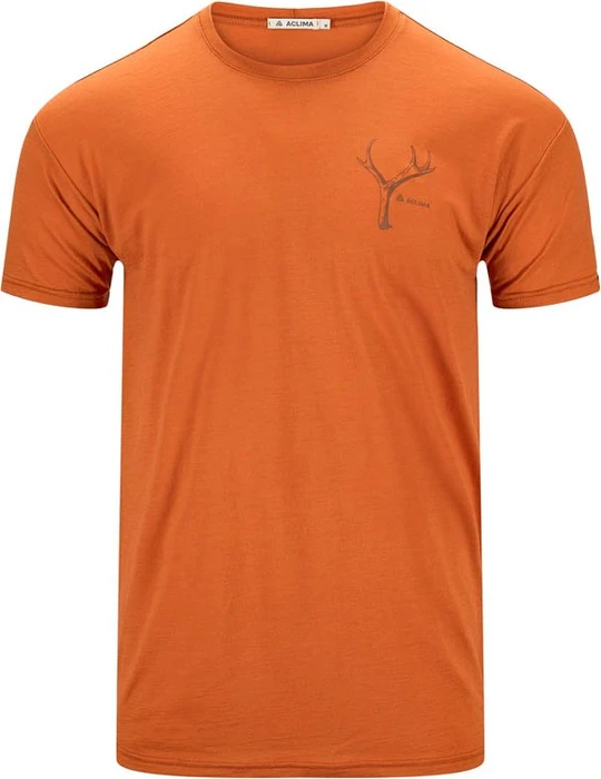 Aclima LightWool 140 Antler Funktionsshirt kurzarm apricot orange (Herren)