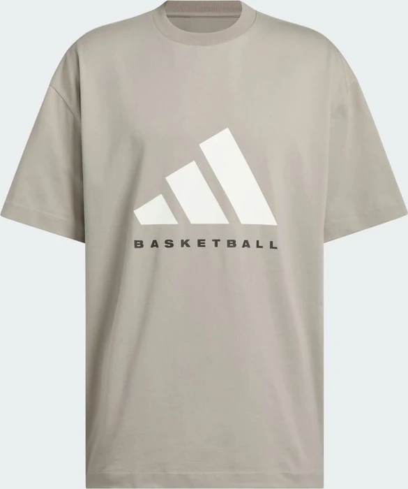 adidas Basketball genderneutral T-Shirt kurzarm putty beige