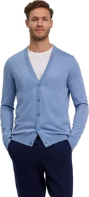 Falke Basic Apparel Cardigan V-Ausschnitt Strickjacke azur mel. (Herren)