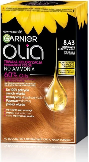 Garnier Olia Haarfarbe 8.43 helles kupfergold