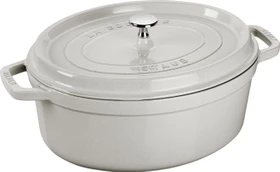 Zwilling Staub Cocotte Schmortopf oval 29.2x23cm 2.35l weißer trüffel