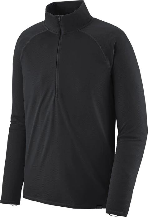 Patagonia Capilene Midweight Zip-Neck Funktionsshirt langarm schwarz (Herren)