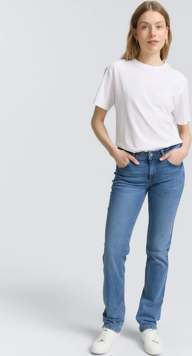Tom Tailor Alexa Straight Jeans mit Bio-Baumwolle Jeans light stone bright blue denim (Damen)