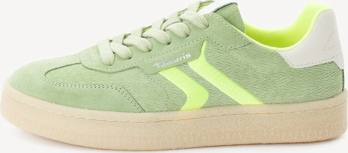 Tamaris Ledersneaker Low sage/neon (Damen)