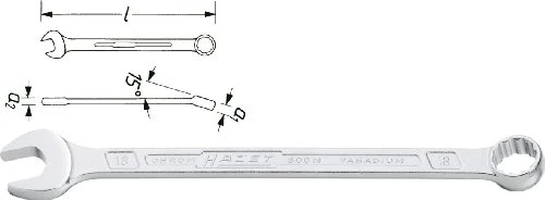 Hazet 600NA-3/8 Ring-Maulschlüssel zöllig, 3/8"x154.5mm