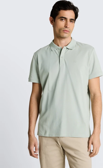 Tom Tailor Piqué Poloshirt kurzarm soft greyish green (Herren)