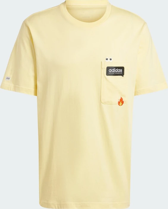adidas Remoji Pocket Graphic T-Shirt kurzarm almost yellow (Herren)