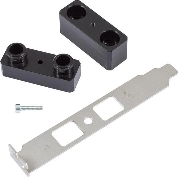Aqua Computer Gehäusedurchführung, 2x G1/4" auf 2x G1/4", Slotblende, PCI-Slot