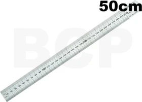 Rumold Lineal 50cm, Querschnitt 13x0.5mm, silber