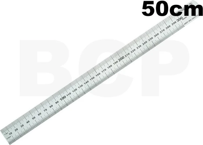 Rumold Lineal 50cm, Querschnitt 13x0.5mm, silber