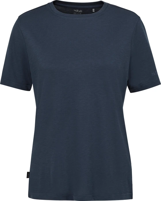 Rab Crimp Logo Funktionsshirt kurzarm tempest blue (Damen)