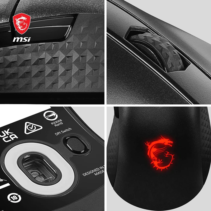 MSI Clutch GM31 Lightweight Gaming Mouse schwarz, USB