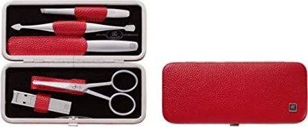 Zwilling Taschen-Etui Maniküre/Pediküre-Set 5-teilig rot