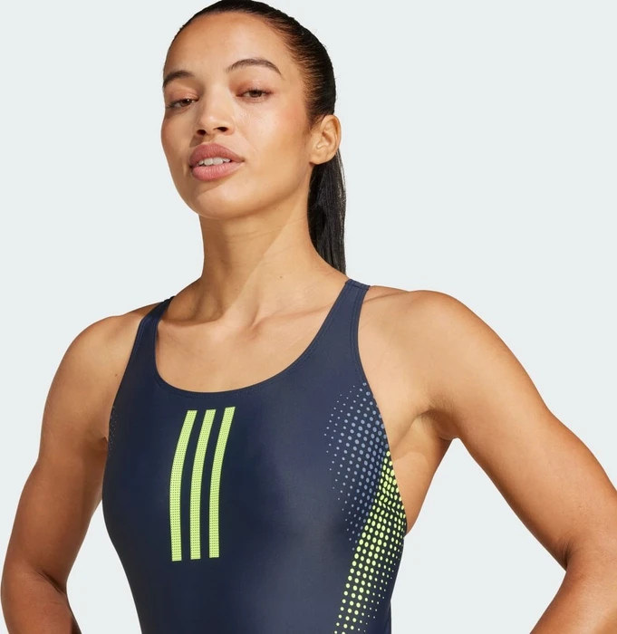 adidas 3-Streifen Rubber Graphic Badeanzug legend ink (Damen)