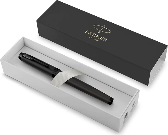Parker IM Monochrome Tintenroller (Mine) matte black, Geschenkbox