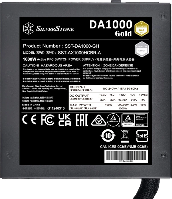 SilverStone Decathlon Gold Series DA1000 Gold 1000W, ATX