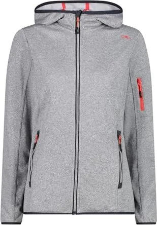 CMP Knit Tech Fleece Mesh Hoody Jacke glacier/cemento (Damen)