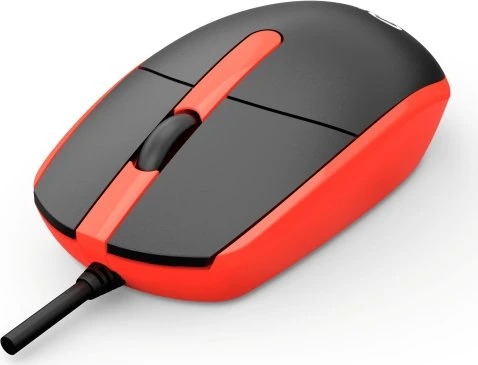 C-Tech WM-10R Wired Mouse schwarz/rot, USB