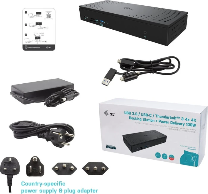 i-tec Universal Quattro 4K Docking Station, USB-C 3.1 [Stecker]