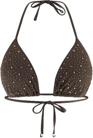 Guess Rhinestones Dreiecks Bikini-Oberteil braun (Damen)