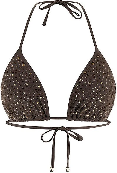 Guess Rhinestones Dreiecks Bikini-Oberteil braun (Damen)