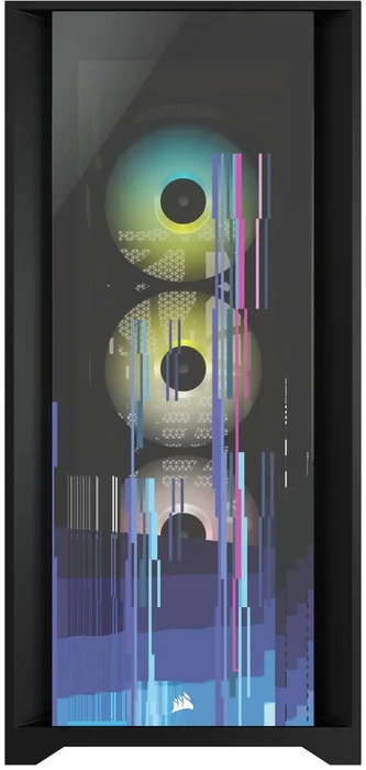 Corsair iCue 5000X RGB Signature Series Glitch, schwarz, Glasfenster