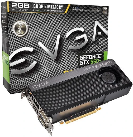 EVGA GeForce GTX 660 Ti Superclocked, 2GB GDDR5, 2x DVI, HDMI, DP