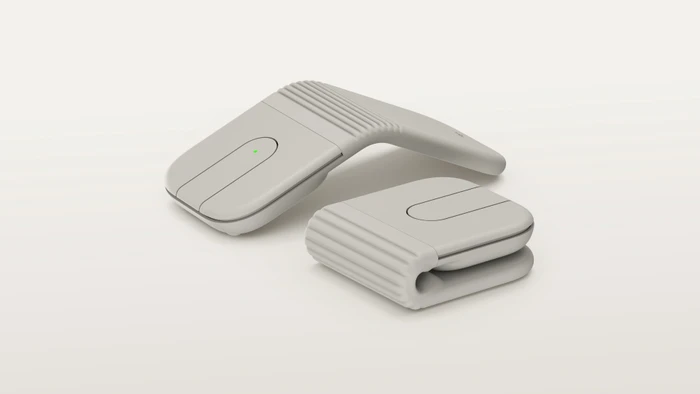 Logitech Mobi Fold Ultra-portable Wireless Mouse Sand, beige/grau, Logi Bolt, USB/Bluetooth