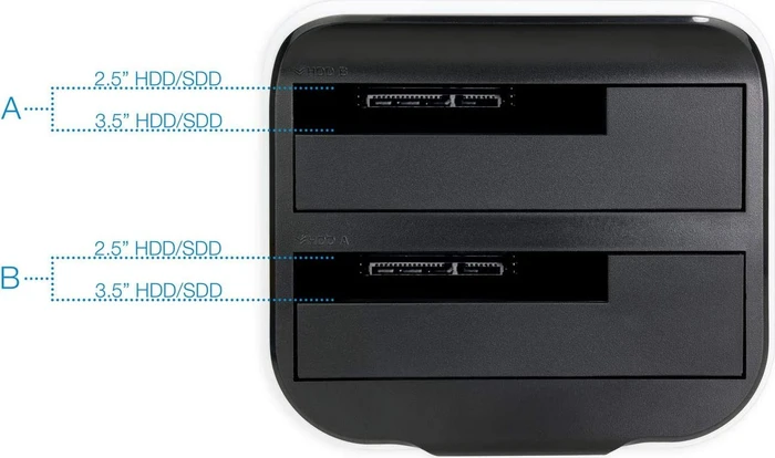 TooQ Docking Station 2.5"/3.5" - SATA, USB-B 3.0/USB-A 2.0