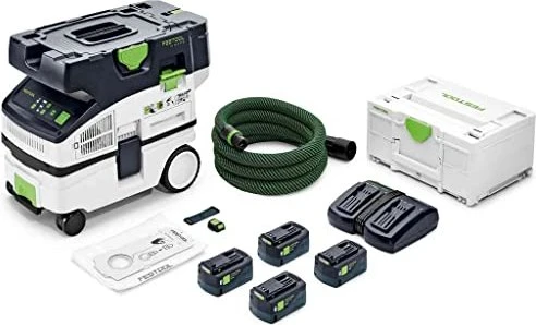 Festool CTLC MINI I-Plus Cleantec Akku-Trockensauger inkl. 4 Akkus 5.0Ah
