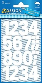 Avery-Zweckform Zahlenetiketten, 76x120mm, wetterfest, weiß, 2 Blatt (48 Etiketten)