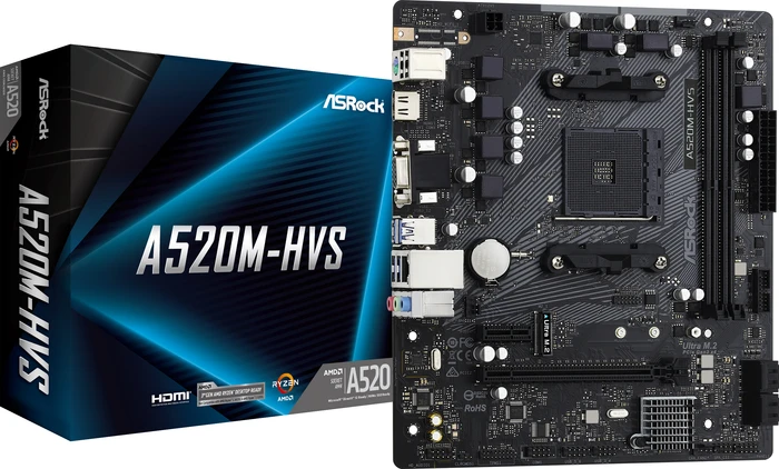 ASRock A520M-HVS (AMD AM4)