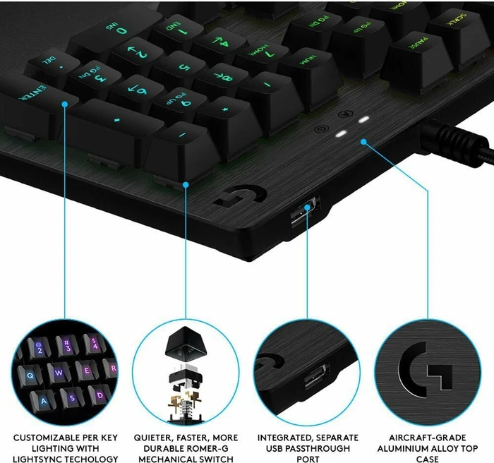 Logitech G513 Carbon, schwarz, GX-BROWN, USB, DE